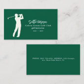 Groene Golf Club Instructeur Visitekaartje (Voorkant / Achterkant)