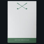 Groene Golf Clubs gepersonaliseerd Post-it® Notes<br><div class="desc">Dit stijlvolle golfontwerp kan worden gepersonaliseerd met jouw naam,  monogram,  initialen of elke tekst van uw keuze. Bezoek onze winkel voor meer design en kleurenschema's.</div>