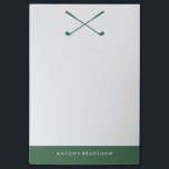 Groene Golf Clubs gepersonaliseerd Post-it® Notes<br><div class="desc">Dit stijlvolle golfontwerp kan worden gepersonaliseerd met jouw naam,  monogram,  initialen of elke tekst van uw keuze. Bezoek onze winkel voor meer design en kleurenschema's.</div>