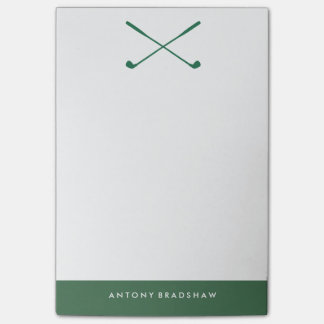 Groene Golf Clubs gepersonaliseerd Post-it® Notes