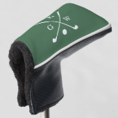 Groene Golf Clubs Monogram Golfheadcover (3/4 voorkant)
