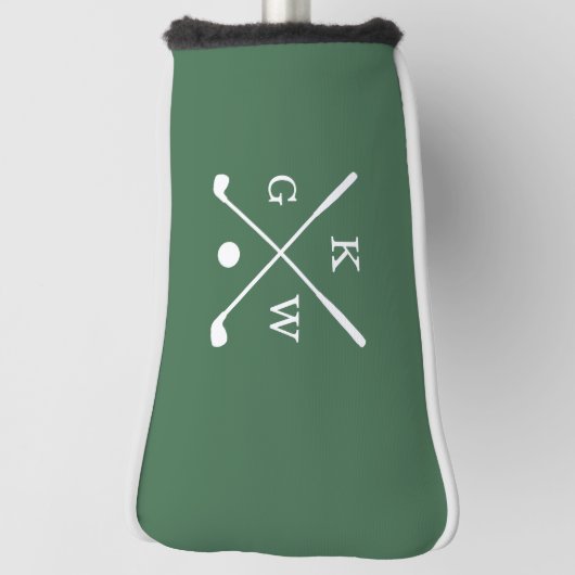 Groene Golf Clubs Monogram Golfheadcover (Draai 90)