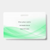 Groene Golf Design Foto Identificatie ID Badge (Achterkant)