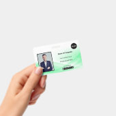 Groene Golf Design Foto Identificatie ID Badge (Handheld)