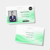 Groene Golf Design Foto Identificatie ID Badge (Voor- en achterkant)