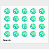 Groene Golf Design Ronde Sticker (Vel)