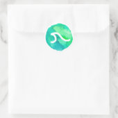Groene Golf Design Ronde Sticker (Tas)