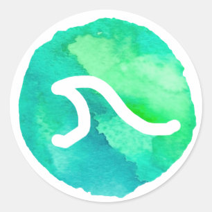 Groene Golf Design Ronde Sticker
