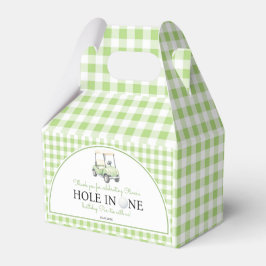 Groene golf hole-in-one verjaardagsfeest cadeautje bedankdoosjes