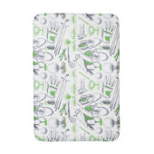 Groene Golf iconen patroon Badmat (Voorkant Verticaal)