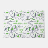 Groene Golf iconen patroon Deurmat (Voorkant)