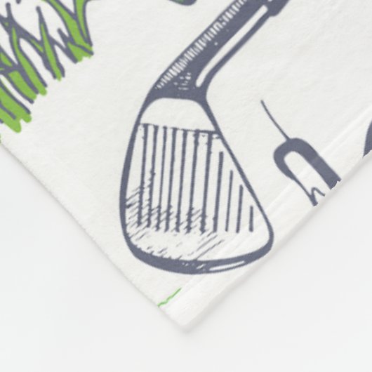 Groene Golf iconen patroon Fleece Deken (Hoek)