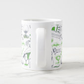Groene Golf iconen patroon Grote Koffiekop (Achterkant)