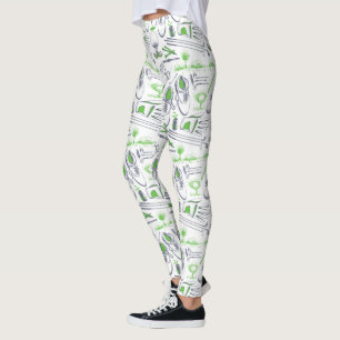 Groene Golf iconen patroon Leggings