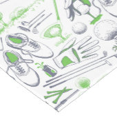 Groene Golf iconen patroon Medium Tafelloper (Hoek)