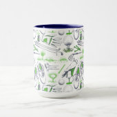 Groene Golf iconen patroon Mok (Midden)
