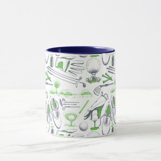 Groene Golf iconen patroon Mok (Midden)