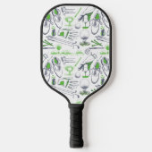Groene Golf iconen patroon Pickleball Paddle (Voorkant)