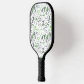 Groene Golf iconen patroon Pickleball Paddle (Links)