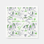 Groene Golf iconen patroon Servet (Voorkant)