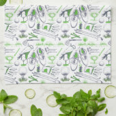 Groene Golf iconen patroon Theedoek (Gevouwen)