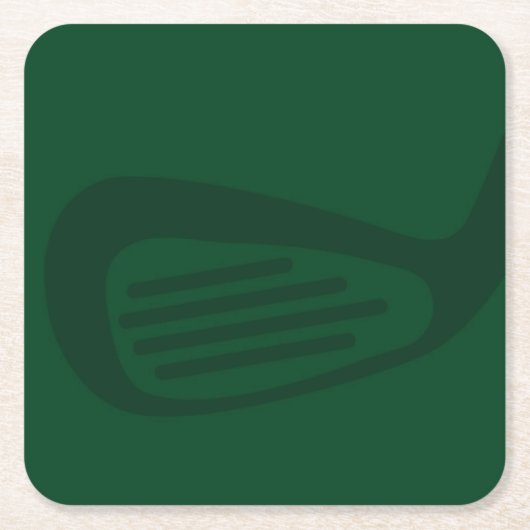 Groene Golf Papier Coasters Kartonnen Onderzetters (Voorkant)