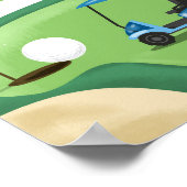 Groene Golf Par-T-shirt Boy Birthday Sign Poster (Hoek)