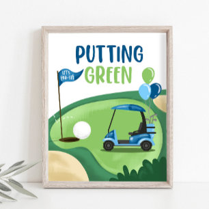 Groene Golf Par-T-shirt Boy Birthday Sign Poster