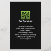 Groene Golf Professional Boom Onderhoud Gazons Flyer (Achterkant)