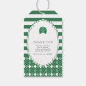 Groene golf rechthoekige gunsttag cadeaulabel (Voorkant)