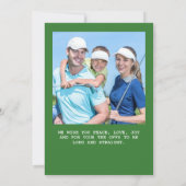Groene Golf Seizoen Groeten Kerstmis Foto Feestdagenkaart (Achterkant)