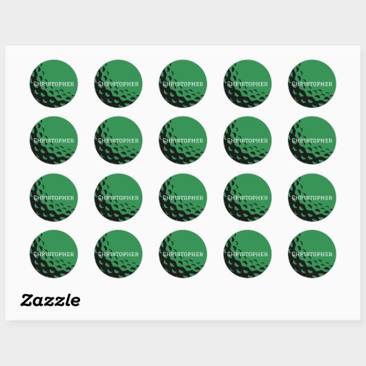 Groene Golf Sticker met Naam Aanpassing (Vel)