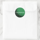 Groene Golf Sticker met Naam Aanpassing (Tas)