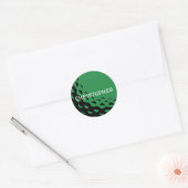 Groene Golf Sticker met Naam Aanpassing (Envelop)