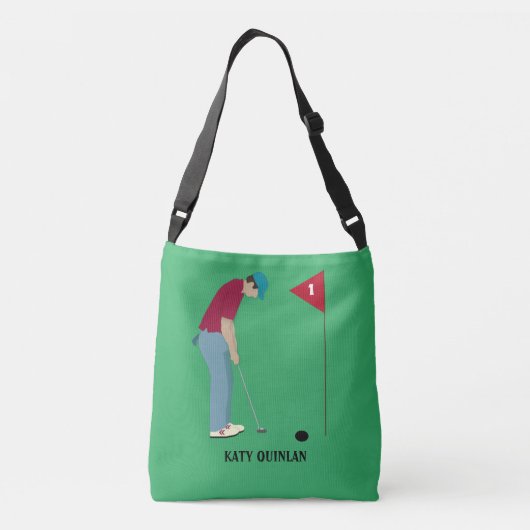 Groene Golf Thed Crossbody Bag Tas (Achterkant)