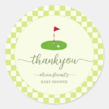 Groene Golf thema Baby shower bedankt