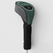 Groene Golf Toernooi Club Naam Golfheadcover (Schuin)