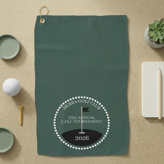 Groene Golf Toernooi Clubnaam Golfhanddoek