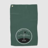 Groene Golf Toernooi Clubnaam Golfhanddoek (Voorkant)
