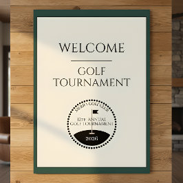Groene Golf Toernooi Welkomstposter Poster