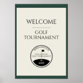 Groene Golf Toernooi Welkomstposter Poster (Voorkant)