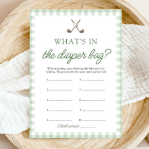 Groene Golf Wat Zit Er In De Luiertas Baby Shower Kaart