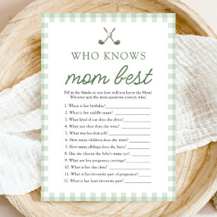 Groene Golf Wie Kent Moeder Het Best Baby Shower S Kaart