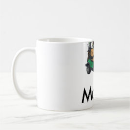 Groene golfautonaam man sportjongen cadeaus letter koffiemok