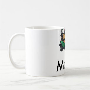 Groene golfautonaam man sportjongen cadeaus letter koffiemok