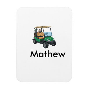 Groene golfautonaam man sportjongen cadeaus letter magneet