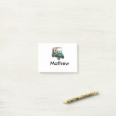 Groene golfautonaam man sportjongen cadeaus letter post-it® notes (Op bureau)