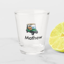 Groene golfautonaam man sportjongen cadeaus letter shot glas
