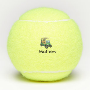 Groene golfautonaam man sportjongen cadeaus letter tennisballen