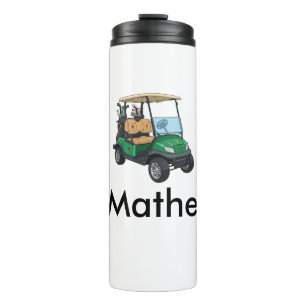 Groene golfautonaam man sportjongen cadeaus letter thermosbeker